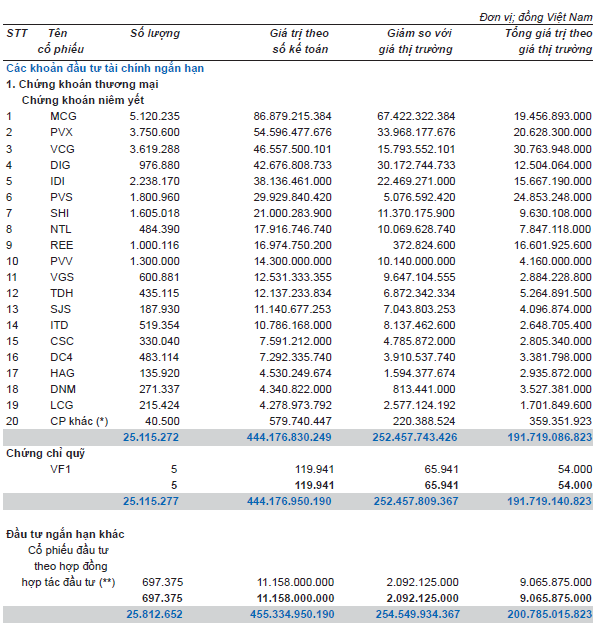 MBS: Tỷ lệ an toàn vốn 2012 đạt 186,6%, danh mục tự doanh có MCG, PVX, REE (2)