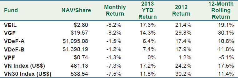 Tháng 6/2013: Hai quỹ trái phiếu của Dragon Capital có tháng tối tệ nhất kể từ năm 2010 (1)