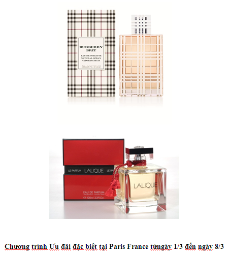 Chương trình Ưu đãi đặc biệt tại Paris France Perfumeries (2)