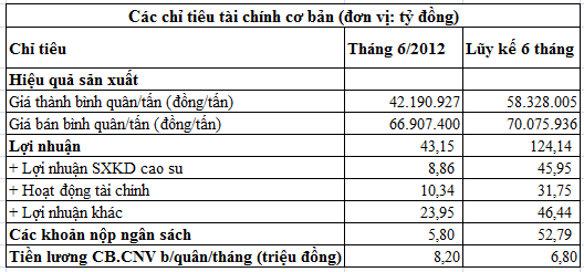 TRC: 6 tháng ước đạt 124,14 tỷ đồng lợi nhuận (1)
