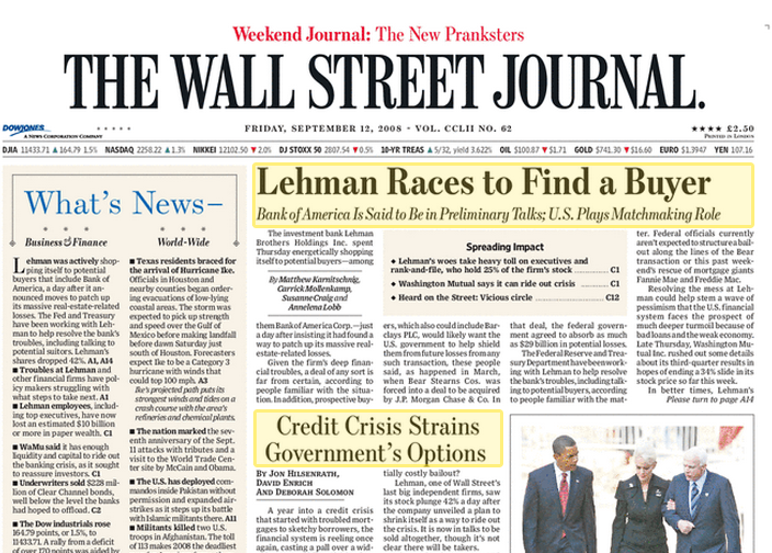 Nhìn lại tháng 9 đen tối của TTCK Mỹ qua tờ Wall Street Journal (1)