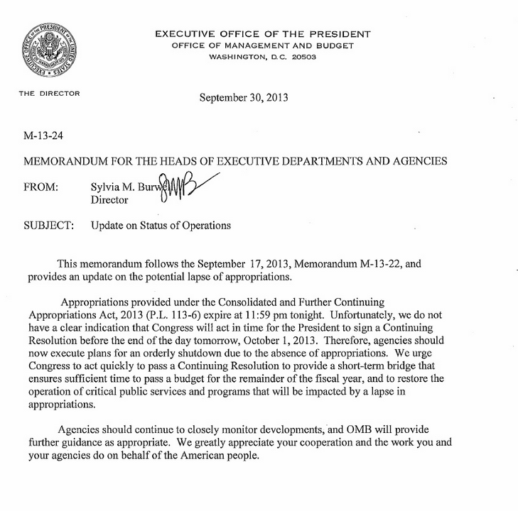 Chính phủ Mỹ chính thức đóng cửa (1)