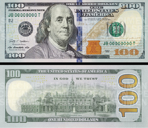 Mỹ chính thức lưu hành tờ 100 USD mới (1)