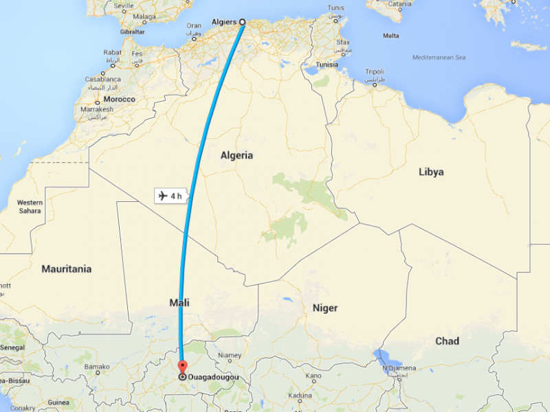 Máy bay của Air Algerie bị mất liên lạc ở Tây Phi (1)