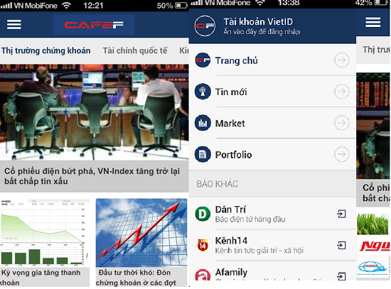 CafeF phát triển ứng dụng trên di động dành cho IOS và Android (1)