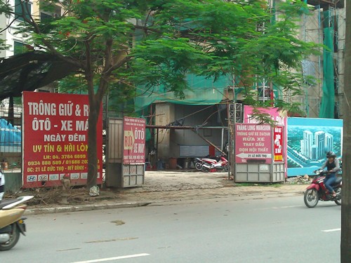 Cận cảnh “thiên đường đắp chiếu” Thăng Long Mansion thành.... bãi trông, rửa xe (7)