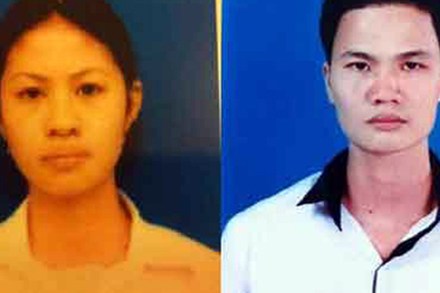 Hai hung thủ: Linh Thị Kiều (SN 1988) và Đỗ Quang Tùng (SN 1986).