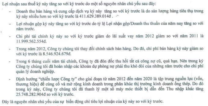HLA giải trình kết quả kinh doanh hợp nhất (1)