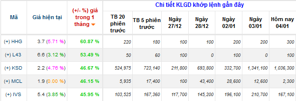 Cổ phiếu nào tăng mạnh nhất từ đầu sóng? (6)