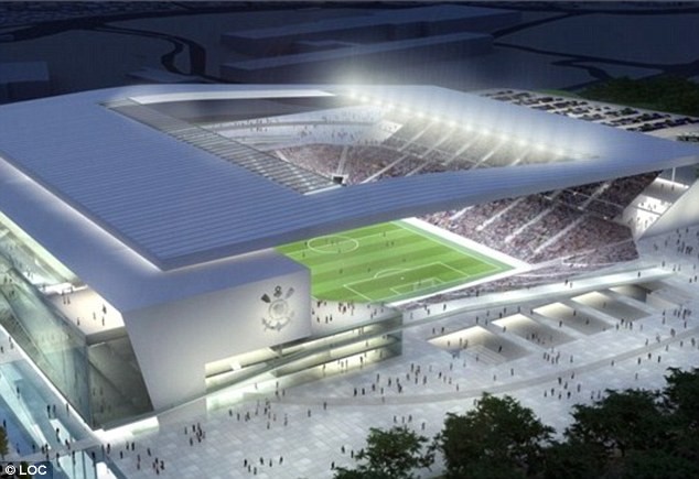 Mô hình SVĐ Corinthians Arena sau khi hoàn thành.