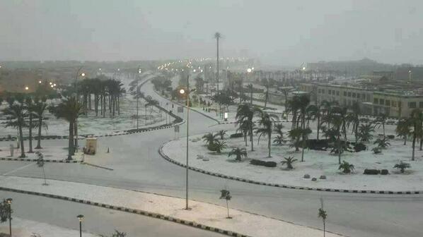 Tuyết rơi tại thủ đô Ai Cập lần đầu sau 112 năm 1