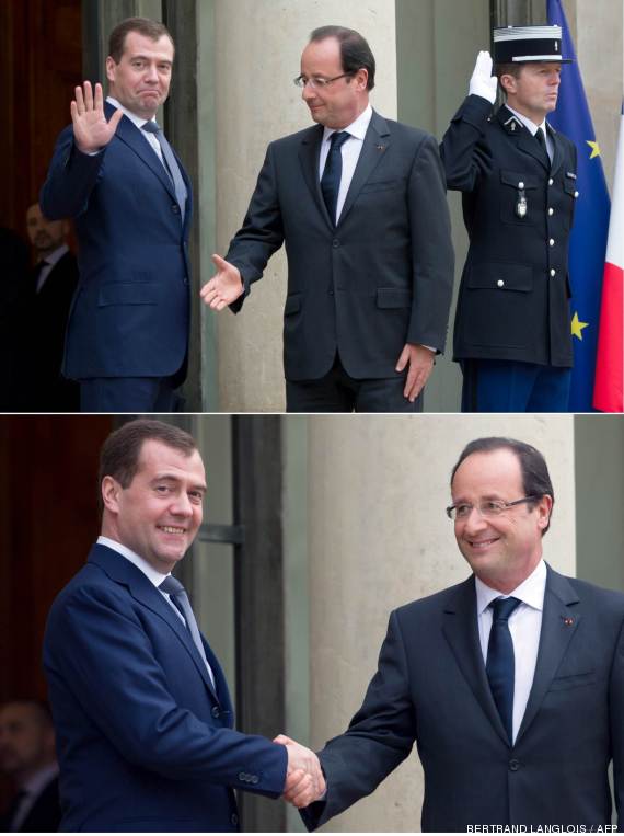 Tổng thống Pháp lúng túng khi nhiệt tình bắt tay nhưng bị thờ ơ (1)