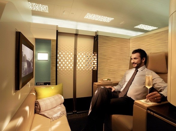 Cận cảnh khoang VIP siêu xa xỉ bên trong máy bay của hãng Etihad Airways