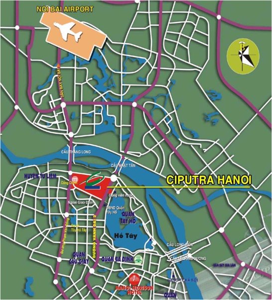 Vị trí khu đô thị Ciputra Khu đô thị Nam Thăng Long - Ciputra (2)