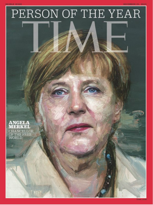 Trên tài khoản Twitter của tạp chí Time đăng hình Thủ tướng Merkel với tựa đề Angela Merkel - Thủ tướng của thế giới tự do