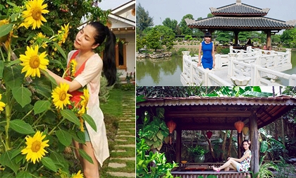 Những khu vườn rộng thênh thang đáng mơ ước của sao Việt