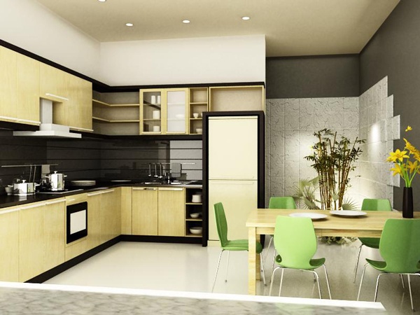Bếp nấu cần tránh bị nhìn trực diện từ cửa chính bước vào nhà.