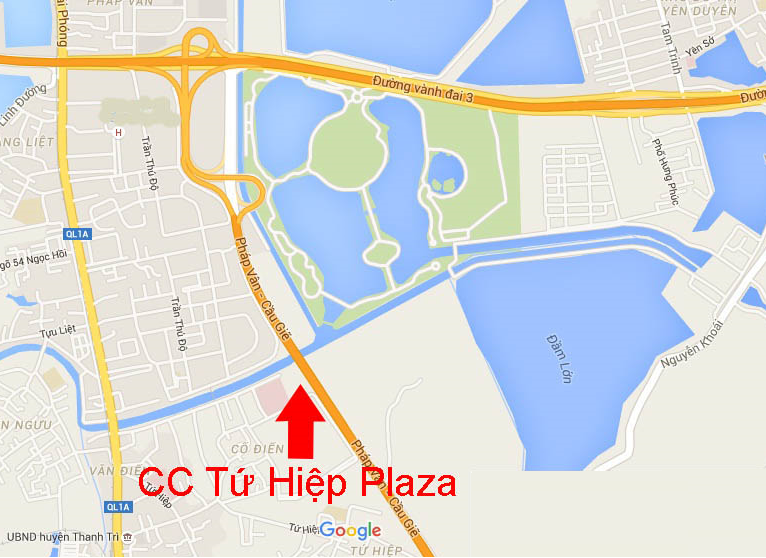 Chung cư Tứ Hiệp nằm ngay trên trục đường Pháp Vân - Cầu Giẽ