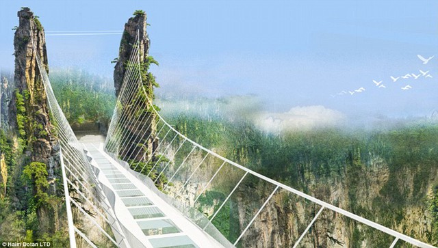 trung quoc sap khanh thanh cau bang kinh cao nhat the gioi Trung Quốc sắp khánh thành cầu bằng kính cao nhất thế giới