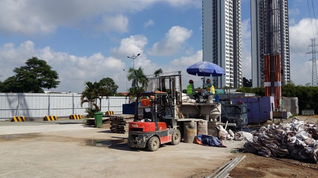 Dự án The Everich 3 của công ty Phát Đạt Đang đang thi công hoàn thiện các tầng hầm.
