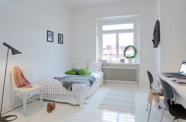 black and white apartment design 6 554x366 30 Beautiful & Modern Swedish Bedroom Designs