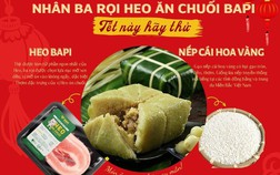 Hoàng Anh Gia Lai (HAGL) bán bánh chưng Tết nhân Heo ăn chuối Bapi, giá 90.000 đồng/chiếc