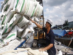 Vận chuyển cám gạo qua cảng Trà Nóc