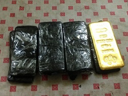 Thu giữ 10 kg vàng nghi nhập lậu từ Trung Quốc