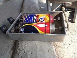 Tang vật một vụ chiết nạp bình gas mini lậu bị bắt giữ 