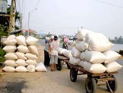 Gạo được bán qua đường tiểu ngạch là khá nhiều (ảnh minh họa).