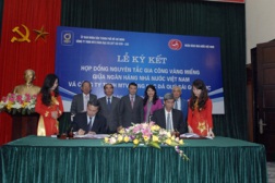 NHNN ký hợp đồng gia công vàng miếng với SJC