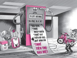 Thuế là một trong những &ldquo;tội đồ&rdquo; khiến giá xăng tăng nhanh giảm chậm?