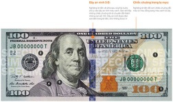 Cách nhận biết đặc điểm của tờ 100 USD mới