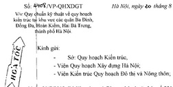 Công văn hỏa tốc của Hà Nội về quy chuẩn quy hoạch 4 quận nội đô