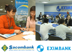 So găng Sacombank-Eximbank hợp nhất với các đại gia ngân hàng khác