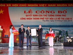 Thành Phố Tuy Hòa lên đô thị loại II