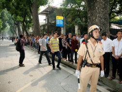 Phân luồng giao thông của Công An Hà Nội ngày Quốc tang Đại Tướng Võ Nguyêng Giáp 