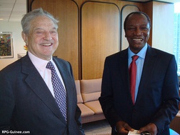 Tỷ phú George Soros và tân TT Guinea Alpha Conde.