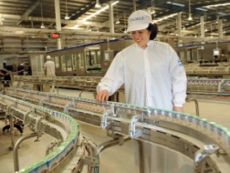 TGD Mai Kiều Liên thị sát dây chuyền sản xuất sữa hộp