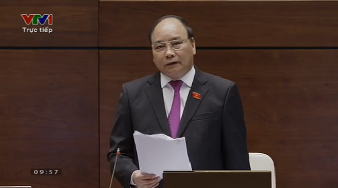 Phó Thủ tướng Nguyễn Xuân Phúc tại phiên chất vấn.