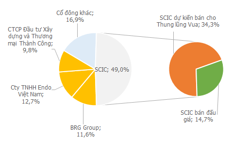 
Cơ cấu cổ đông tại Intimex Việt Nam trước khi SCIC IPO 49%
