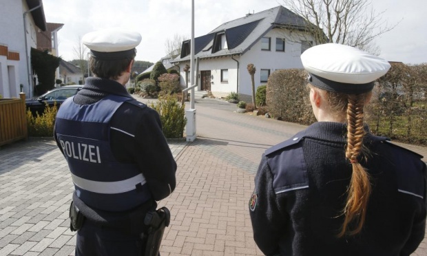 German police have been deployed outside what is thought to be Andreas Lubitz's home in Montabaur, in west Germany.