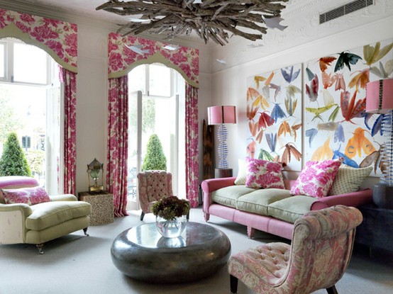 Colorful Living Room Design In Pastel Colors