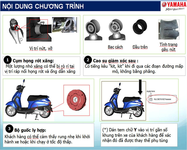 Hãng Yamaha Việt Nam bất ngờ triệu hồi xe Grande 1 Hãng Yamaha Việt Nam bất ngờ triệu hồi xe Grande 1