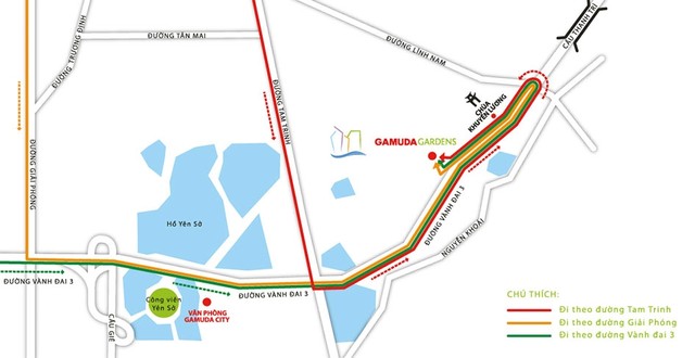 Dự án nằm trong khu đô thị Gamuda Gardens
